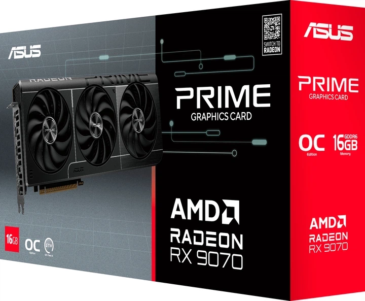 Відеокарта ASUS PCI-Ex Radeon RX 9070 PRIME OC Edition 16GB GDDR6 (256bit) (20000) (HDMI, 3 x DisplayPort) (PRIME-RX9070-O16G) - Фото 10 Відеокарта ASUS PCI-Ex Radeon RX 9070 PRIME OC Edition 16GB GDDR6 (256bit) (20000) (HDMI, 3 x DisplayPort) (PRIME-RX9070-O16G) - изображение 10