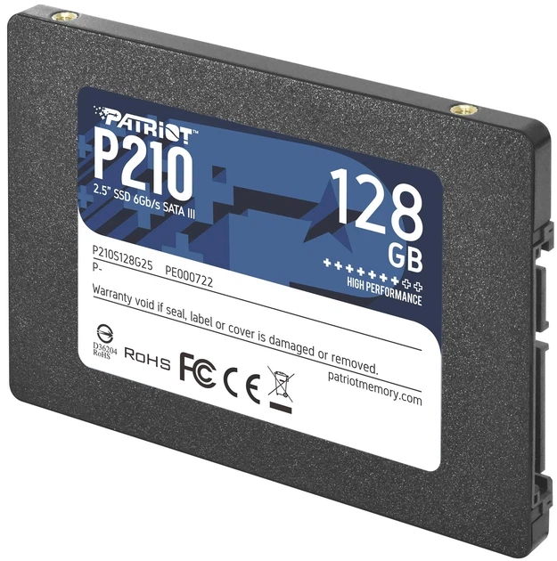 Накопичувач SSD 128GB Patriot P210 2.5" SATAIII TLC (P210S128G25) - Фото 4 Накопичувач SSD 128GB Patriot P210 2.5" SATAIII TLC (P210S128G25) - зображення 4