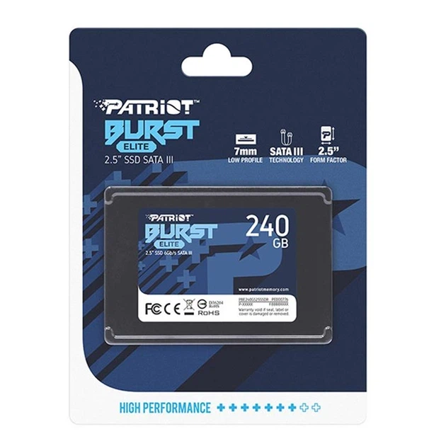 Накопичувач SSD 240GB Patriot Burst Elite 2.5" SATAIII TLC (PBE240GS25SSDR) - зображення 5