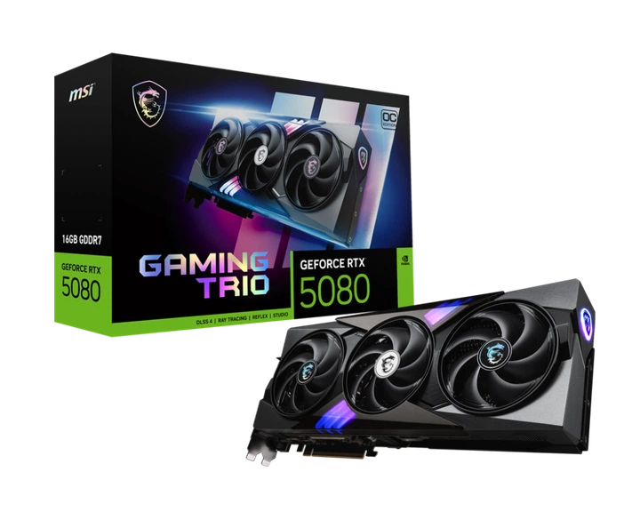 Відеокарта MSI GeForce RTX 5080 16G GAMING TRIO OC - изображение 2