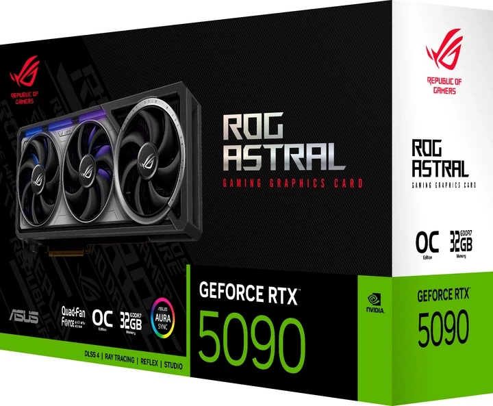 Відеокарта ASUS PCI-Ex GeForce RTX 5090 ROG Astral OC Edition 32GB GDDR7 (512bit) (2610/28000) (2 x HDMI, 3 x DisplayPort) (ROG-ASTRAL-RTX5090-O32G-GAMING) - изображение 2
