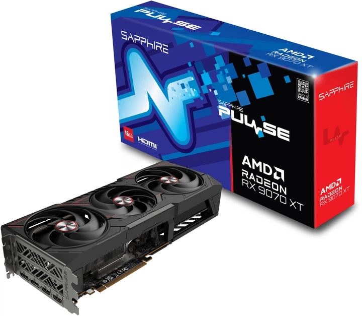Відеокарта Sapphire PCI-Ex Radeon RX 9070 XT PULSE 16GB GDDR6 (256bit) (2970/20000) (2 x HDMI, 2 x DisplayPort) (11348-03-20G) - изображение 2