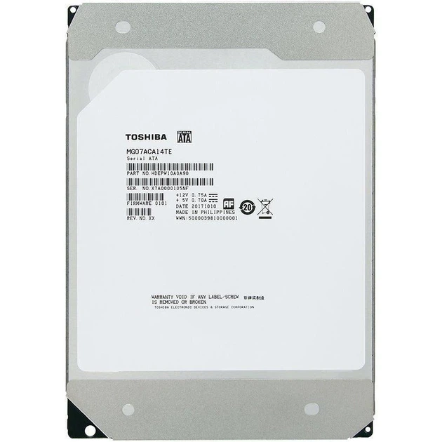 Жорсткий диск 3.5" Toshiba Enterprise MG07 14TB SATA 256MB (MG07ACA14TE) [135880 - зображення 4