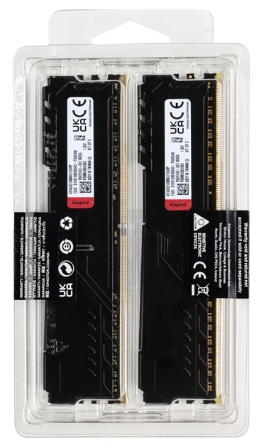 Оперативна пам'ять Kingston Fury Beast DDR4-3200 16384MB PC4-25600 (Kit of 2x8192) Black (KF432C16BBK2/16WP) - изображение 8