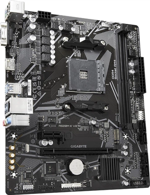 Материнська плата Gigabyte A520M K V2 (sAM4, AMD A520, PCI-Ex16) - зображення 2