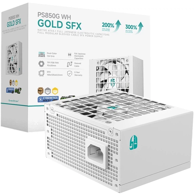 Блок живлення DeepCool GamerStorm PS850G 850W White (R-PS850G-FE0W-JGEU) - Фото 2 Блок живлення DeepCool GamerStorm PS850G 850W White (R-PS850G-FE0W-JGEU) - изображение 2