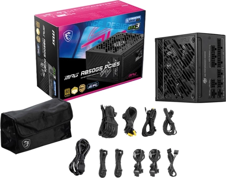 Блок живлення MSI MPG A850GS PCIE5 - Фото 2 Блок живлення MSI MPG A850GS PCIE5 - изображение 2