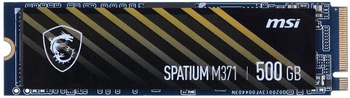 SSD диск MSI Spatium M371 500GB NVMe M.2 2280 PCIe 3.0 x4 3D NAND TLC (S78-440K160-P83) - Фото 1 SSD диск MSI Spatium M371 500GB NVMe M.2 2280 PCIe 3.0 x4 3D NAND TLC (S78-440K160-P83) - изображение 1