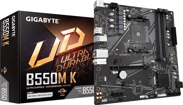 Материнська плата Gigabyte B550M K (sAM4, AMD B550, PCI-Ex16) - Фото 5 Материнська плата Gigabyte B550M K (sAM4, AMD B550, PCI-Ex16) - изображение 5