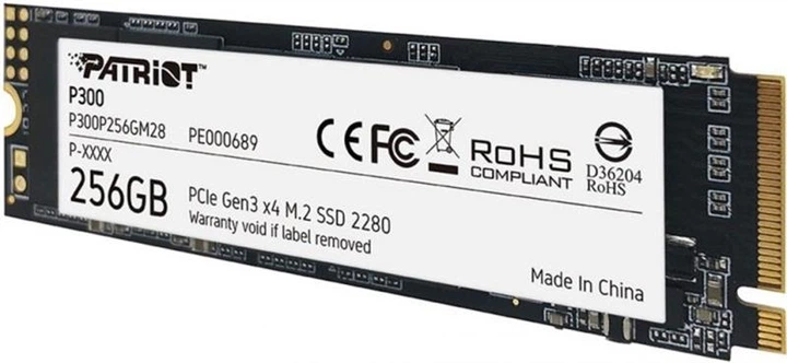Накопичувач SSD 256GB Patriot P300 M.2 2280 PCIe 3.0 x4 NVMe TLC (P300P256GM28) - зображення 4