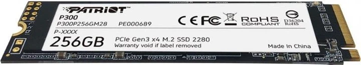 Накопичувач SSD 256GB Patriot P300 M.2 2280 PCIe 3.0 x4 NVMe TLC (P300P256GM28) - зображення 5