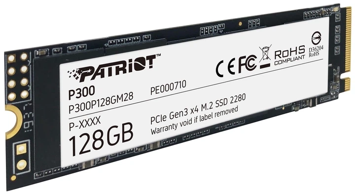 Накопичувач SSD 128GB Patriot P300 M.2 2280 PCIe 3.0 x4 NVMe TLC (P300P128GM28) - зображення 3