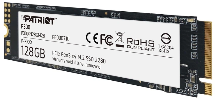 Накопичувач SSD 128GB Patriot P300 M.2 2280 PCIe 3.0 x4 NVMe TLC (P300P128GM28) - зображення 4