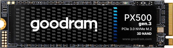 SSD диск Goodram PX500 Gen.3 512GB M.2 2280 PCIe 3.0 x4 NVMe 3D NAND QLC (SSDPR-PX500-512-80-G3) - Фото 1 SSD диск Goodram PX500 Gen.3 512GB M.2 2280 PCIe 3.0 x4 NVMe 3D NAND QLC (SSDPR-PX500-512-80-G3) - зображення 1