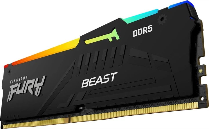 Оперативна пам'ять Kingston FURY DDR5-5200 8192MB PC5-41600 Beast RGB Black (KF552C40BBA-8) - зображення 2