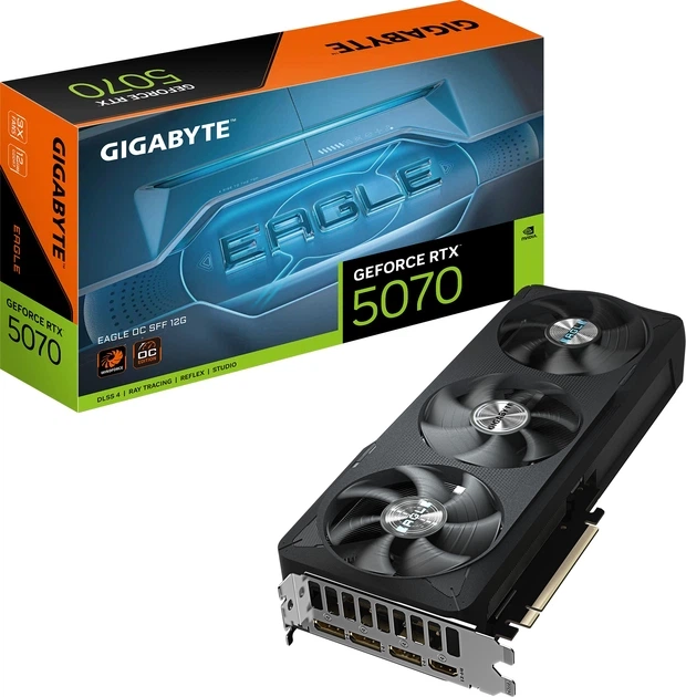 Відеокарта Gigabyte PCI-Ex GeForce RTX 5070 Eagle OC 12GB GDDR7 (192bit) (28000) (HDMI, 3 x DisplayPort) (GV-N5070EAGLE OC-12GD) - изображение 2