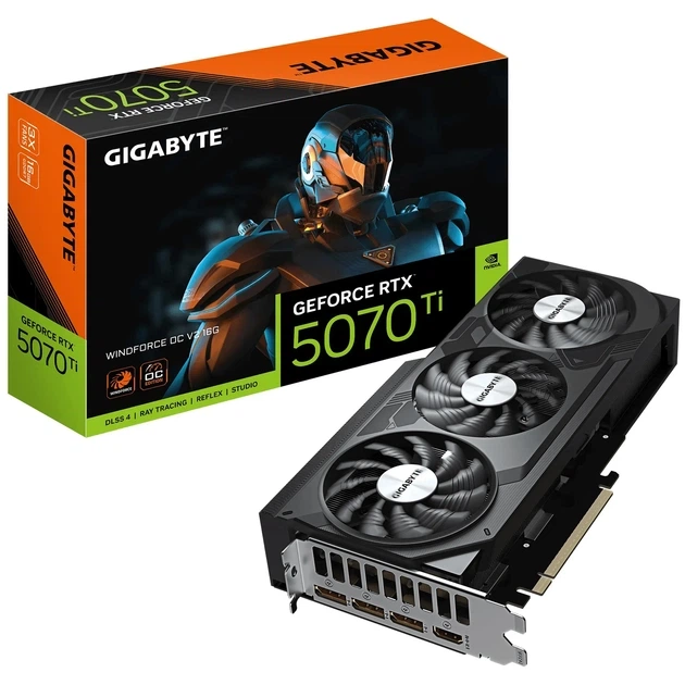 Відеокарта GIGABYTE Nvidia GeForce RTX 5070 Ti WINDFORCE OC V2 16G (GV-N507TWF3OCV2-16GD) - изображение 2
