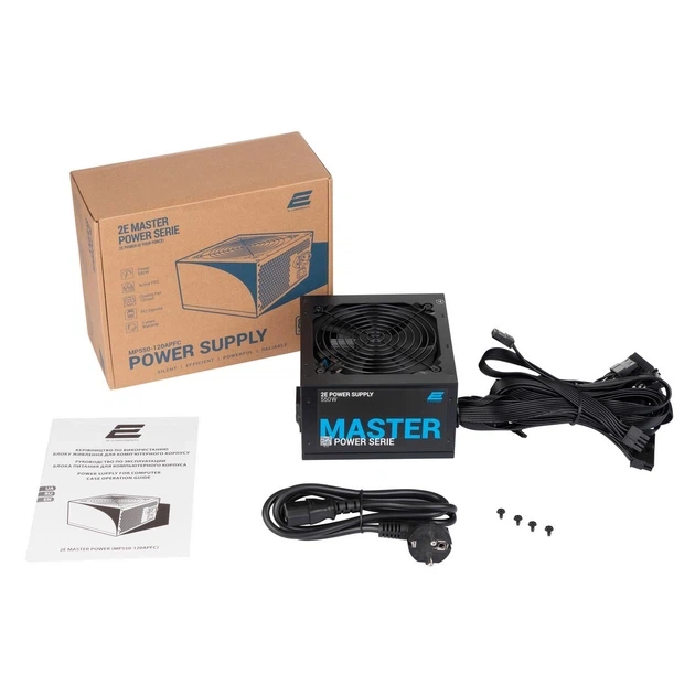 Блок живлення 2E MASTER POWER 550W (2E-MP550-120APFC) - Фото 2 Блок живлення 2E MASTER POWER 550W (2E-MP550-120APFC) - зображення 2