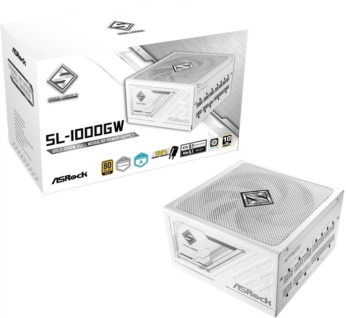 Блок живлення Asrock SteelLegend White SL-1000GW - зображення 8