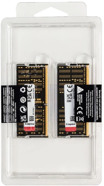 Оперативна пам'ять Kingston Fury SODIMM DDR4-3200 32768 MB PC4-25600 (Kit of 2x16384) Impact Black (KF432S20IBK2/32) - изображение 4