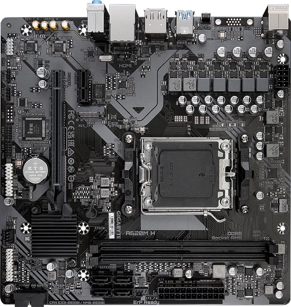 Материнська плата Gigabyte A620M H (sAM5, AMD A620, PCI-Ex16) - зображення 4