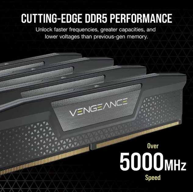 Оперативна пам'ять DDR5 64 Gb (6200 MHz) (Kit 32 Gb x 2) Corsair Vengeance (CMK64GX5M2B6200C32) - Фото 5 Оперативна пам'ять DDR5 64 Gb (6200 MHz) (Kit 32 Gb x 2) Corsair Vengeance (CMK64GX5M2B6200C32) - изображение 5