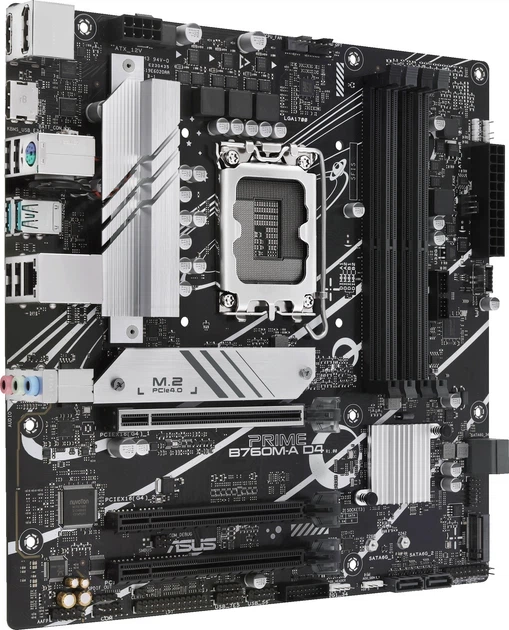 Материнська плата Asus PRIME B760M-A D4-CSM (s1700, Intel B760, PCI-Ex16) - зображення 2