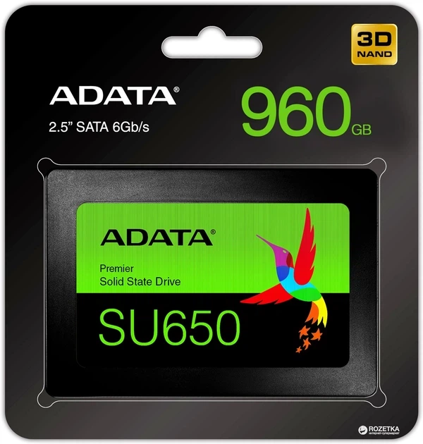 SSD диск ADATA Ultimate SU650 960GB 2.5" SATA III 3D NAND TLC (ASU650SS-960GT-R) - зображення 2