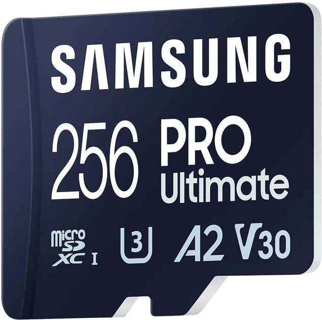 Карта пам'яті Samsung PRO Ultimate microSDXC 256GB UHS-I U3 V30 A2 + SD адаптер (MB-MY256SA/WW) - изображение 4