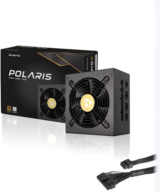 Блок живлення Chieftec POLARIS PPS-550FC 550 Вт 80+ GOLD Cable management (PPS-550FC) - изображение 5