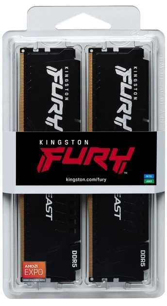 Оперативна пам'ять Kingston Fury DDR5-5600 16384MB PC5-44800 (Kit of 2x8192) Beast AM5 Black (KF556C36BBEK2-16) - изображение 6