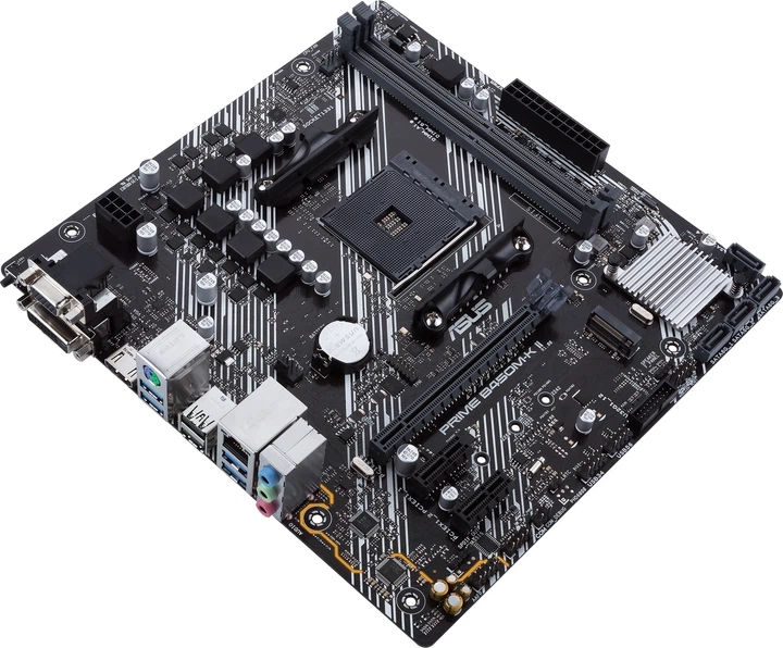 Материнська плата Asus Prime B450M-K II (sAM4, AMD B450, PCI-Ex16) - Фото 3 Материнська плата Asus Prime B450M-K II (sAM4, AMD B450, PCI-Ex16) - изображение 3