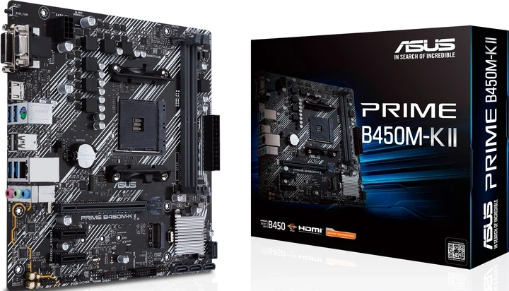 Материнська плата Asus Prime B450M-K II (sAM4, AMD B450, PCI-Ex16) - Фото 5 Материнська плата Asus Prime B450M-K II (sAM4, AMD B450, PCI-Ex16) - изображение 5