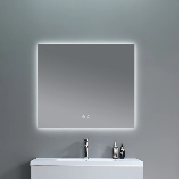 Зеркало Qtap Taurus TA2 800x600 мм LED Touch с подсветкой, антизапотеванием, диммером, регулировкой света и подсветкой стены - изображение 4