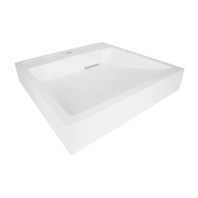 Раковина на стиральную машину Qtap Arvin 595×595 White из искусственного камня + сифон - изображение 2