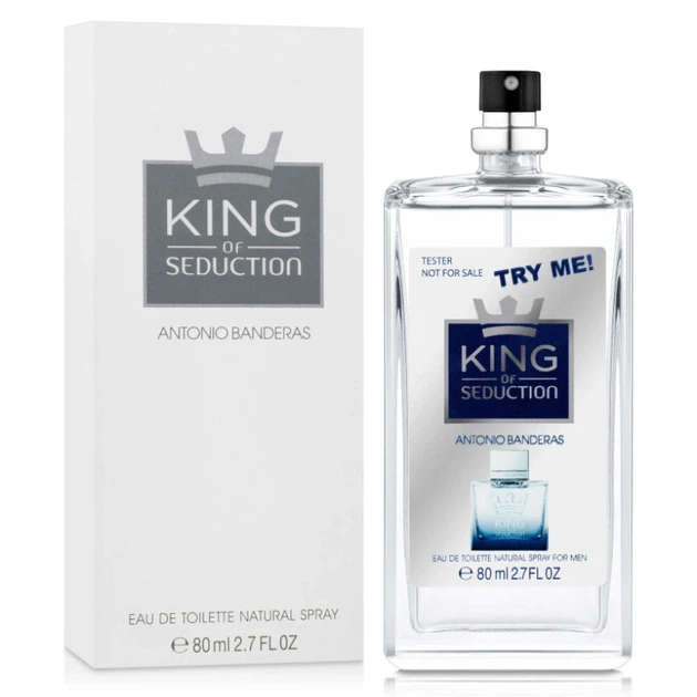Туалетна вода для чоловіків Antonio Banderas King of Seduction Try Me Tester 80 мл - Фото 1 Туалетна вода для чоловіків Antonio Banderas King of Seduction Try Me Tester 80 мл - зображення 1