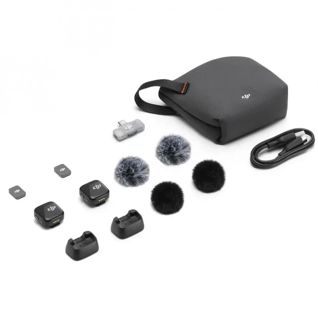Двойной беспроводной микрофон DJI Mic Mini Type-C (2Tx+1Rx) для iPhone 15/16/17 и Android - изображение 6