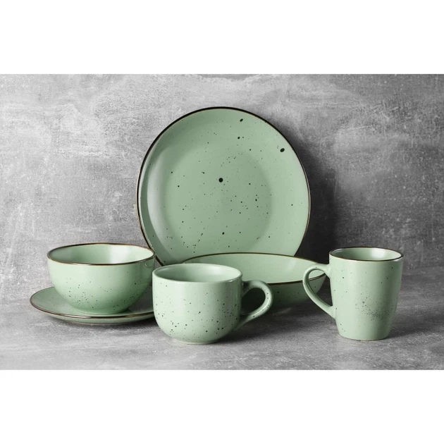 Тарілка супова Ardesto Bagheria 20см Pastel green (AR2920GGC) - Фото 2 Тарілка супова Ardesto Bagheria 20см Pastel green (AR2920GGC) - зображення 2