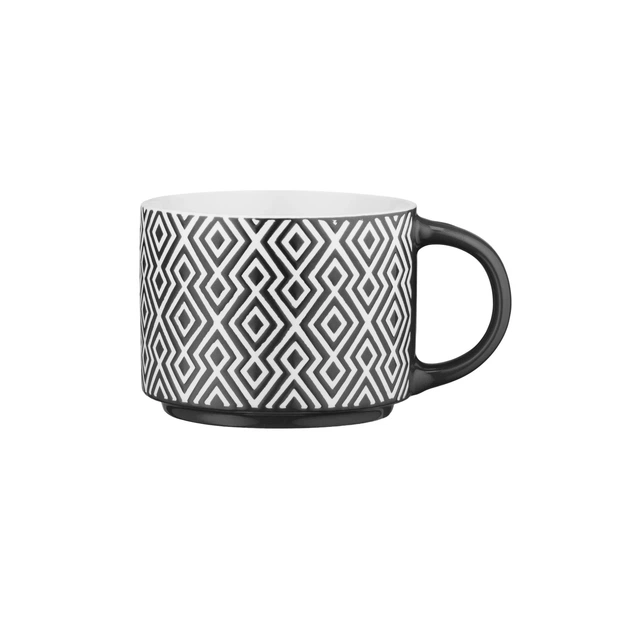 Чашка Ardesto Weaving F, 330мл, фарфор, бело-черный (AR3473F) - изображение 2