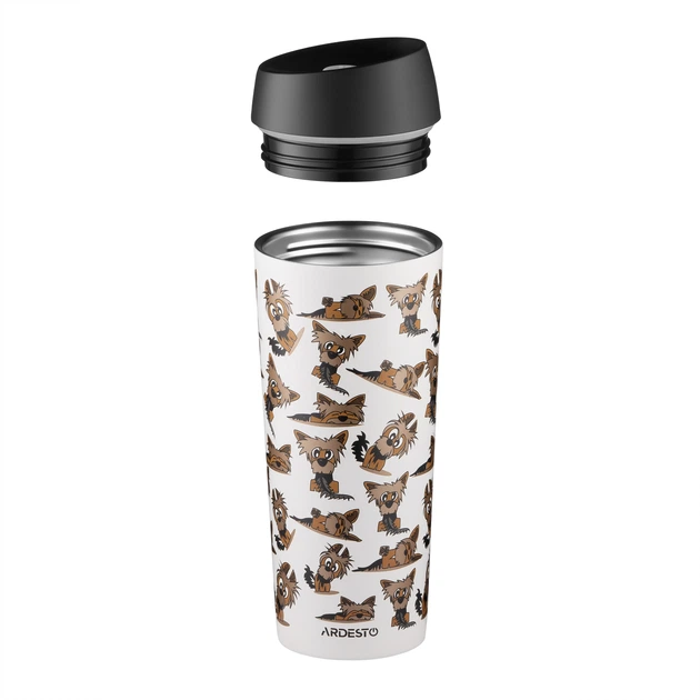 Термокружка Ardesto Coffee Time Yorkie 450 мл (AR2645YT) - изображение 3