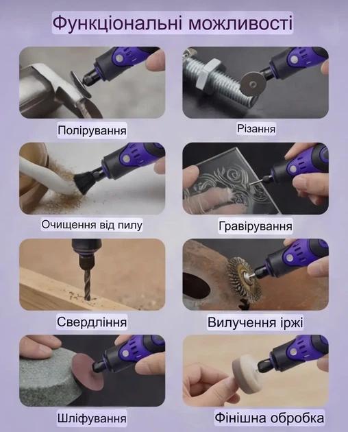 Аккумуляторный гравер DONUMEH 3.7V, 17000 об/мин, 3 скорости, Type-C, набор 217 насадок для шлифования, резки и гравировки - Фото 4 Аккумуляторный гравер DONUMEH 3.7V, 17000 об/мин, 3 скорости, Type-C, набор 217 насадок для шлифования, резки и гравировки - изображение 4