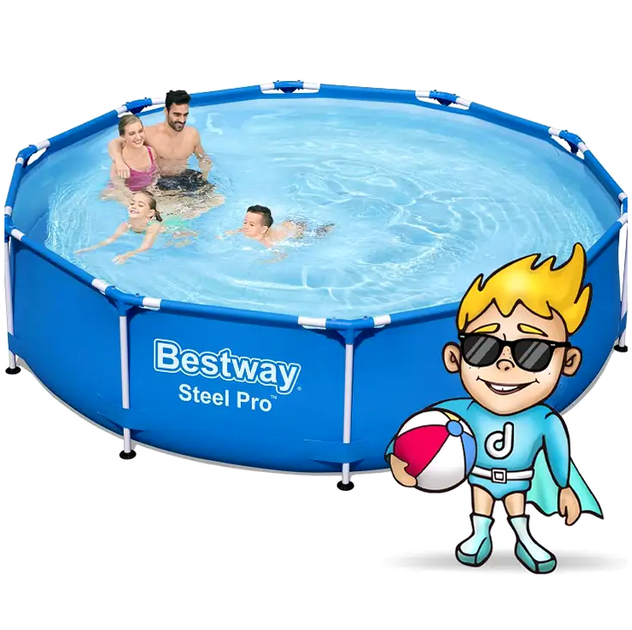 Бассейн каркасный 305х76 см DuraPlus для дачи 4678 л Bestway HE0424 - изображение 4