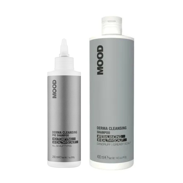 Набор для детокса кожи головы MOOD Derma Cleansing шампунь-пилинг 200 мл, шампунь 400 мл - Фото 1 Набор для детокса кожи головы MOOD Derma Cleansing шампунь-пилинг 200 мл, шампунь 400 мл - изображение 1