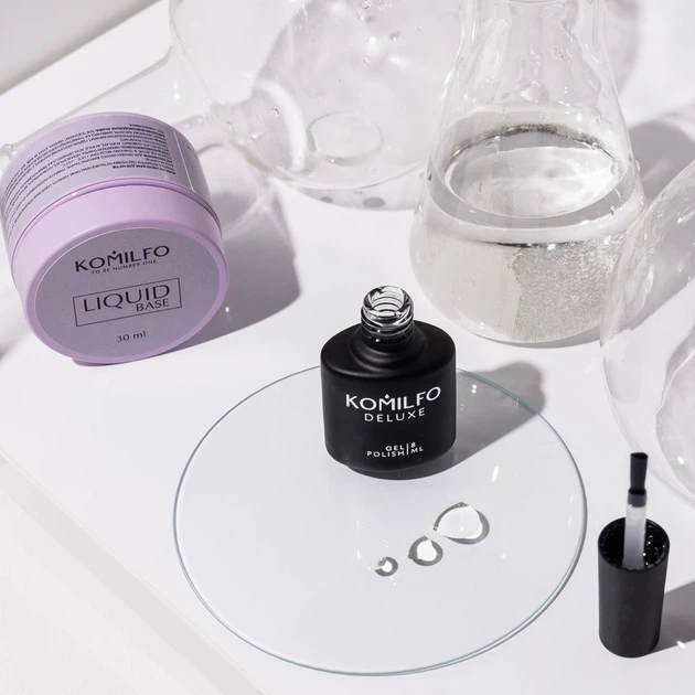 KOMILFO Liquid Base HEMA/TPO free Рідка база для гель лаку, 8 мл - Фото 2 KOMILFO Liquid Base HEMA/TPO free Рідка база для гель лаку, 8 мл - изображение 2