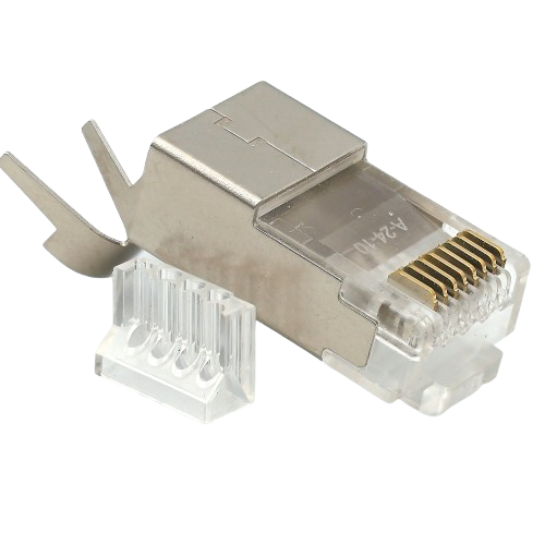 Коннектор мережевий RJ45, STP, cat.6A, 50μ, 1.45мм, зі вставкою Kingda KD-PG8056 - изображение 6