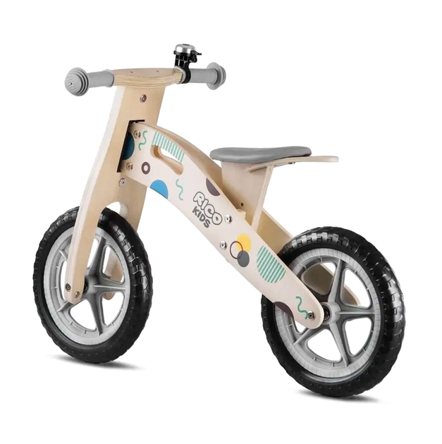 Беговел деревянный 12 дюймов для детей до 30 кг серый Ricokids KT3427 - Фото 2 Беговел деревянный 12 дюймов для детей до 30 кг серый Ricokids KT3427 - изображение 2