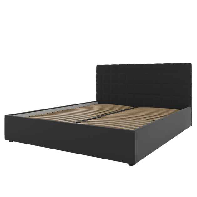 Комплект кровать Plume mattress САН 160x200 с мягким изголовьем + матрас LEO (с подъемным механизмом, металлическая рама) - изображение 3
