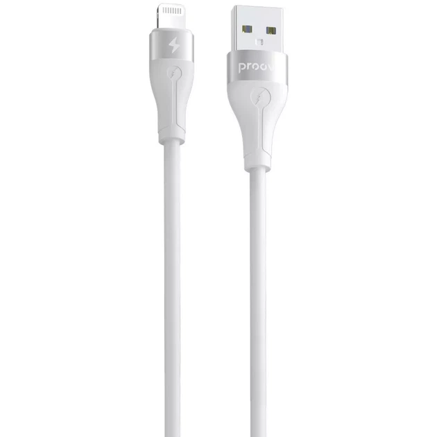 Кабель Proove Soft Silicone USB to Lightning 2.4A (1m) white - зображення 3