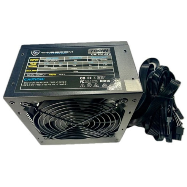 Блок живлення CaseCom CM-700 ATX 700 Вт з вентилятором 120 мм Black - зображення 5