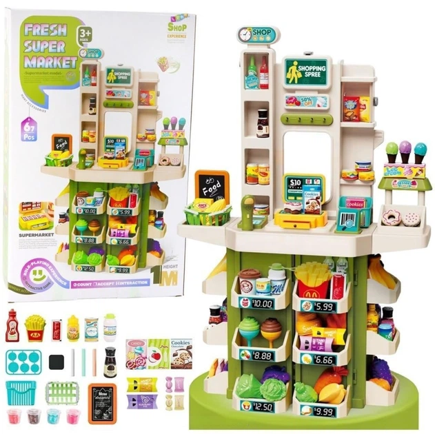 Ігровий набір LEAN Toys Супермаркет інтерактивний 67 елеметів 23363 (5905991070795) - Фото 1 Ігровий набір LEAN Toys Супермаркет інтерактивний 67 елеметів 23363 (5905991070795) - зображення 1